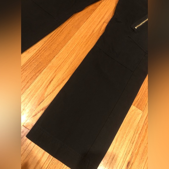 Lauren Ralph Lauren Black Pocket Cargo Pants With Gold Hardware - Picture 7 of 12